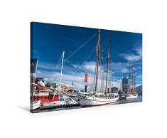 Premium Textil-Leinwand 75 x 50 cm Quer-Format Der Niederhafen vor der Kehrwiederspitze | Wandbild, HD-Bild auf Keilrahmen, Fertigbild auf hochwertigem Vlies, Leinwanddruck von Gabriele Krug