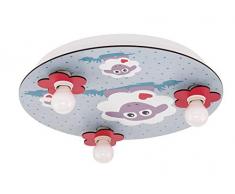 EGLO LALELU Deckenleuchte Kinderzimmerlampe Kinderzimmer Kinderzimmerleuchte Kinderlampe Deckenlampe, Holz, 40 W, weiss