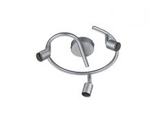 Reality Leuchten R80913987 Paris A++ to E, Deckenleuchte, Metall, GU10, Titanfarbig, 26 x 26 x 12 cm
