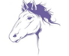 INDIGOS 4051095055952 Wandtattoo w616 Pferd 120 x 66 cm Wandaufkleber in 3 Größen, violett