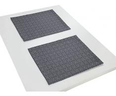 Adam Graphic Ventus Tischset, Bio Baumwolle, Dunkelblau, 30 x 40 cm, 2-Einheiten