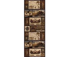 Universal Teppiche Kabine Getaway Lodge Läufer Accent Bereich Teppich, braun, 221 x 79 cm