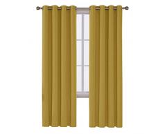 Deconovo Fensterpaneele Thermoisoliert Verdunkelungsvorhang für Wohnzimmer, 132,1 x 91,9 cm, Hellbeige