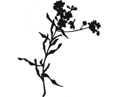 INDIGOS WG10038-70 Wandtattoo W038 Ranke Blume Deko Wandaufkleber 80 x 70, schwarz