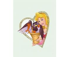 Komar Disney Wandbild Aurora & Owl | Kinderzimmer, Babyzimmer, Dekoration, Kunstdruck | ohne Rahmen | WB081-30x40 | Größe: 30 x 40 cm (Breite x Höhe)