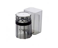 VaLaVie Zahnbürstenhalter für Dusche Badezimmer schwarz/klar