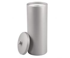 iDesign 93396EU Kent Freistehender Toilettenpapier-Halter für Bad, 16,002 x 16,002 x 39,37 cm, silber, Plastik