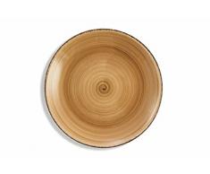 Villa d Este Home Tivoli Winter Hütte Set Teller Obst, Hard Dolomite, braun, 6 Einheiten