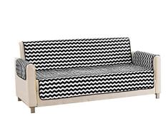 Quick Fit Fifi Home Sofabezug, wendbar, wasserdicht, Mikrofaser, Schwarz, Loveseat Cover