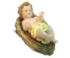 Viscio Trading 25455 Figuren Krippe Jesus Kind mit Wiege, Kunststoff, Mehrfarbig, 0.1 x 0.1 x 28 cm