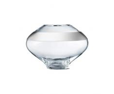 Georg Jensen Duo Vase, Mundgeblasenes Glas, Silber, 38 cm