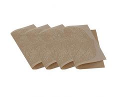 Venilia Feather Tischset Platzset Tischwäsche Platzdeckchen für Esszimmer gewebt Feder Gold 4er Set Vinyl, lebensmittelecht, 45 x 30 cm, 4 Stück, 59098