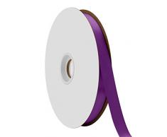 Offray Satin-Band, einseitig, 3,8 cm x 45,7 m Spule, Hot Red 5/8 Inch x 100 Yard Regal Purple