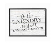 Stupell Industries Do The Do The Laundry Badezimmer, Schwarz/Weiß