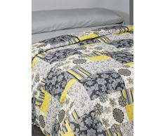 Casa Campo Bettdecke und Kissenbezug Amy grau 220 x 220/240 + 1/45 x 155 cm