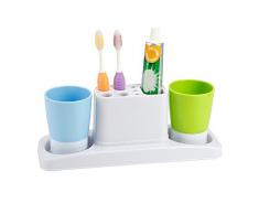 eslite Badezimmer Zahnbürste Zahnpasta Ständer Organizer Storage Halterung