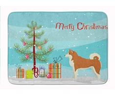 Carolines Treasures Akita Fußmatte, Weihnachtsbaum, maschinenwaschbar, Memory-Schaumstoff, Mehrfarbig