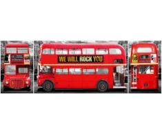 Empire 543769 London Roter Bus TriptychonTürposter XXL- Poster London Doppeldecker Bus - Grösse 158 x 53 cm