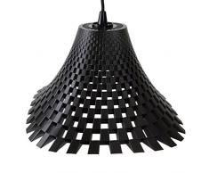 Tagwerk Flechtwerk Hängeleuchte Trichter 30 Graphit, Biokunststoff, Schwarz, 160