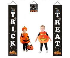 CheeseandU 3er-Set Halloween-Banner mit Trick or Treat und Süßigkeiten-Banner, Girlande für Zuhause, Kamin, Büro, Halloween, Dekoration für Kinder