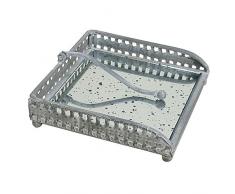 Better & Best 1401404 – Serviettenhalter aus Metall policromado und Spiegel Antik, Quadratisch, Grau