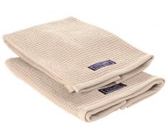 Newport Fisher Island 3520-1302 Handtücher, Baumwolle, 70 x 50 cm, Beige, 2 Stück