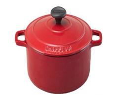 Paderno World Cuisine 7.125 Inch Red Round Dutch Oven