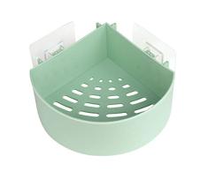 uxcell Wandregal, Duschkorb, selbstklebendes Pad zur Aufbewahrung von Duschregal, Badezimmer, Küche, Wasser- und ölbeständiger Kunststoff Wandkorb 1 Pcs Dreieck grün