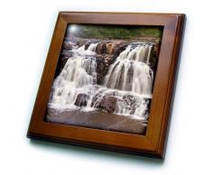 3dRose 91405 FT 1 Minnesota, Lake Superior, Stachelbeeren waterfalls-us24 pha0030-peter Hawkins-Framed Fliesen, 8 20,3 cm