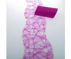 Deko AS GmbH Sizoweb Tischband Wellenschnitt pink ca. 12,5 cm Rolle 25 Meter 64W 019-R