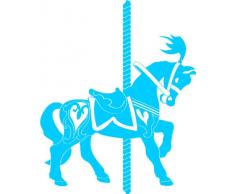 INDIGOS 4051095060147 Wandtattoo w627 Pferd 120 x 66 cm Wandaufkleber in 3 Größen, türkis