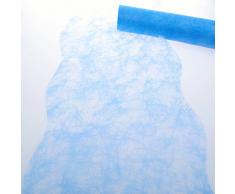 Deko AS GmbH Sizoflor Tischband Wellenschnitt hellblau ca. 25 cm Rolle 25 Meter 60W 015-R