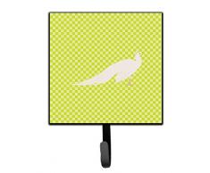 Caroline s Treasures weiß Pfau Pfau Grün Wandhaken, Multicolor, S