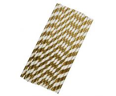 Neviti Strohhalme - Papier, Gold