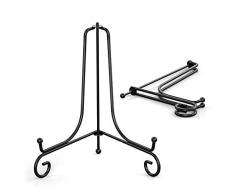 TR-LIFE Tellerständer für Display – 25,4 cm Tellerhalter Display Ständer + Metall-Staffelei für Bilderrahmen, Dekoteller, Buch, Foto, Sammlerstücke (2 Stück)