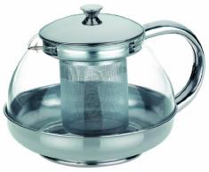 Kela 19799 Teekanne Teatime Glas 0.9 Liter, Edelstahl