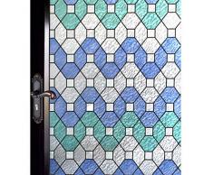 DUOFIRE Floral Pattern Folie Fensterfolie Sichtschutzfolie 11.8 x 78.7 inch D95y125