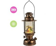 Shallylu Schneekugel Hängelaterne Schneekugel Schneekugel LED Schneemann Laterne mit Wirbel Glitzer Dekoration für Zuhause, Kamin Dekoration Jesus