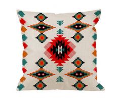 hgod Designs Überwurf Kissen Fall Azteken Navajo Baumwolle Leinen Quadratisch Kissenbezug Standard Kissenbezug für Männer Frauen Kinder Home Dekorative Sofa Sessel Schlafzimmer Wohnzimmer 45,7 x 45,7 cm
