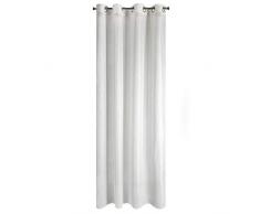 Eurofirany Vorhang Glatt Glitzer Schimmernd Glitter Transparent 8 Ösen Gardinen Durchsichtig Edel Elegant Hochwertig Glamour Schlafzimmer Wohnzimmer Lounge, Weiß, 140x250cm