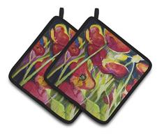 Caroline s Treasures Mohn Paar Topflappen jmk1269pthd, 7.5hx7.5 W, multicolor