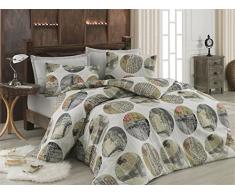 Eponj Home Steppdecke Einzelbett 140 x 200 cm Sand Beige Green