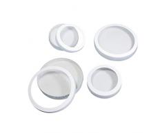 MarpaJansen Käseschachteln für Laternen - Mini - Laternenboden & -Deckel - rund - (Ø 10,9 cm, 10 Stück) - weiß