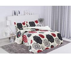 ForenTex Bettdecke, Mikrofaser, extra weich, mit Kissenbezügen 230x260cm Mandala