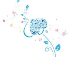 Indigos 4051719734379 Wandtattoo MF179 Tribal Ornament Himmel Ranke Liebe Herz 40 x 35 cm