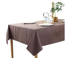 Bettery Home Schweres Baumwollleinen Tischdecke im Kurz-Stil, quadratisch, Tischdecke für Esszimmer, Küche, Zuhause, Tischdekoration, 134,3 x 134,3 cm, Grau 53 x 70 Coffee