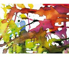 AG Design FTM 0496 Aquarelle, Papier Fototapete - 160x115 cm - 1 Teil, Papier, multicolor, 0,1 x 160 x 115 cm
