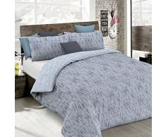 Italian Bed Linen cp-em-Graffiti blu-1p Bettbezug Emotion Sack und Kissenbezüge, Baumwolle, Bedruckt, Einzelbett, 200 x 150 x 1 cm