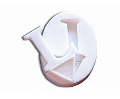 silikomart 71.194.00.0096 Backform für Kuchen SLK094 Buchstabe L, Silikon, Weiß