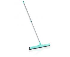 Leifheit Wasserschieber Classic mit doppelter Gummilippe, Wasserabzieher mit Teleskopstiel 85-140cm ausziehbar, Abzieher mit XL-Wischbreite für restlose Wasserentfernung, Schrubber, Gummibesen